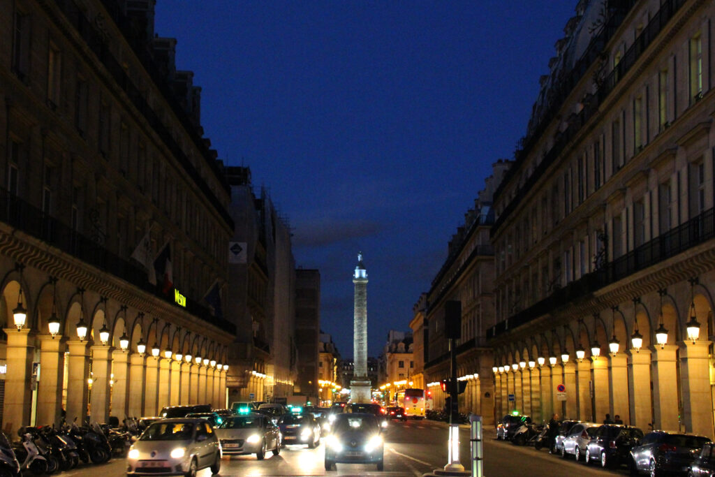 Pairs Place Vendome bei Nacht