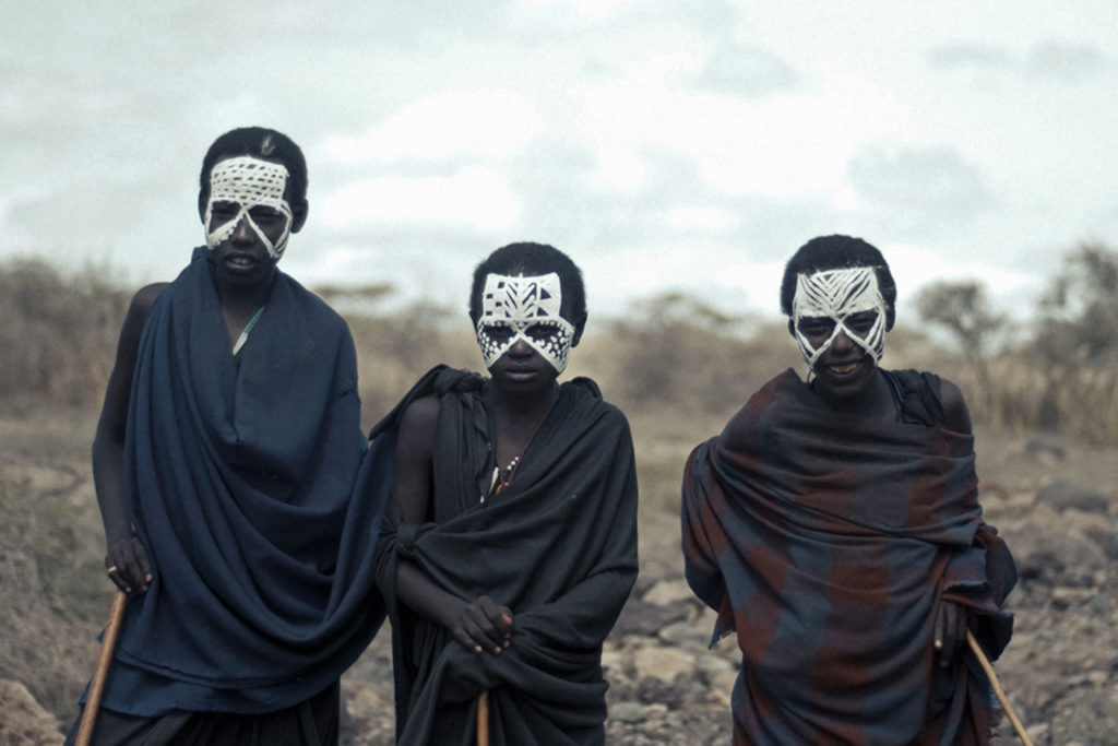 Bemalte Maissai Krieger Jungen