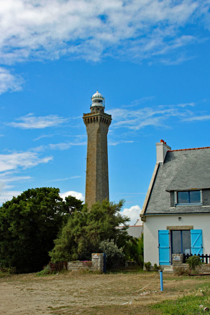 Blick auf den Leuchtturm Eckmühl