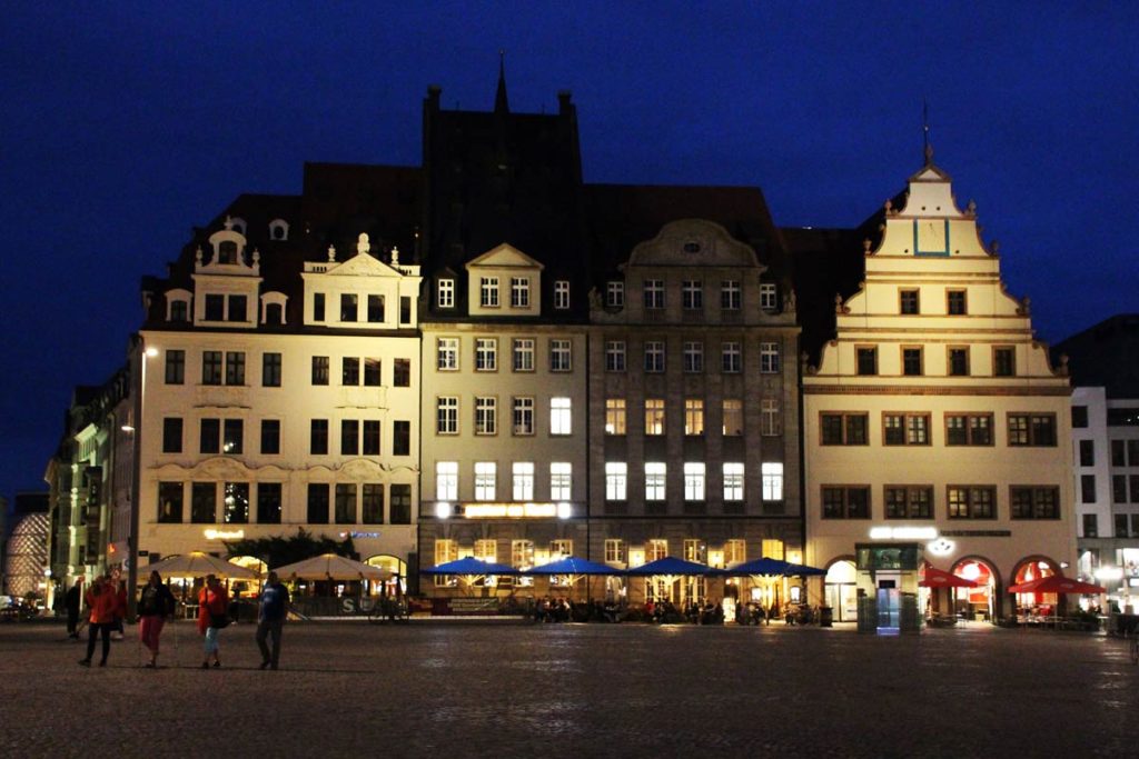 Rathausmarkt Leipzig Abendns