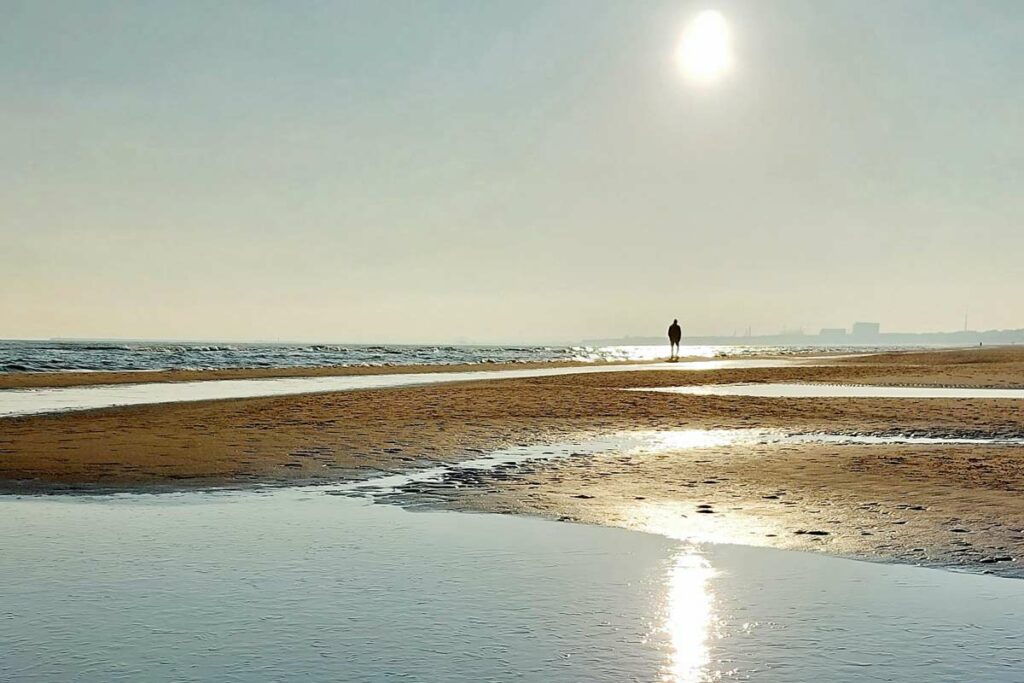 Strand Usedom am Morgen im gegenlicht