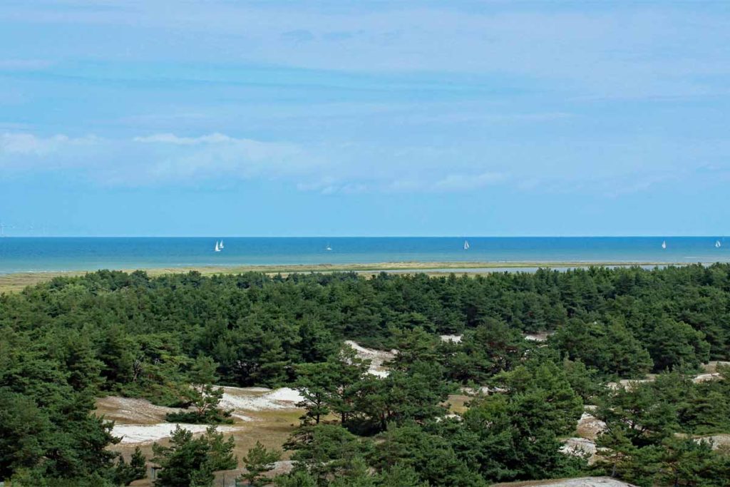 Blick vom Leuchtturm aufs Meer