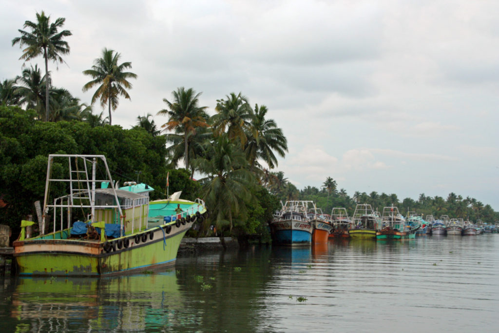 Vembanad See Schiffe Kerala Indien