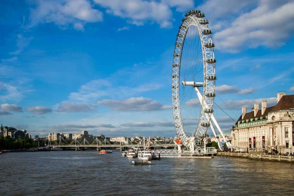 Blick auf London Eye