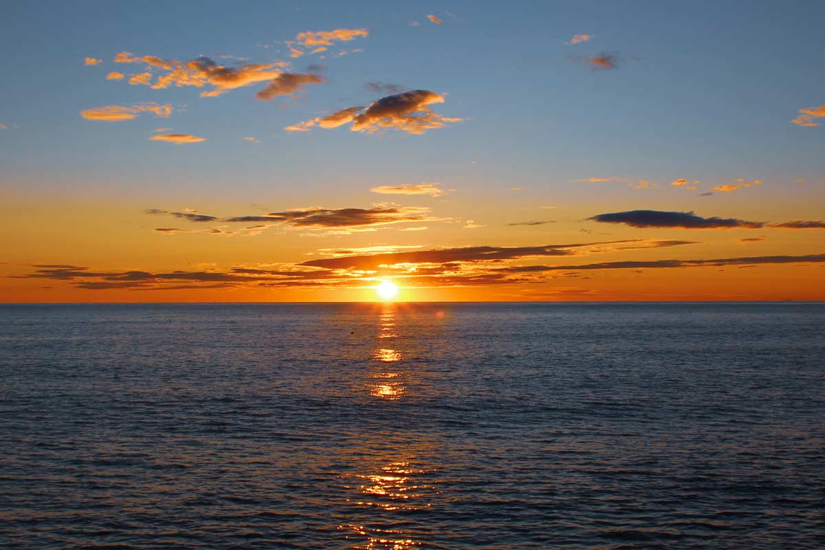 Sonnenuntergang auf dem Pontile
