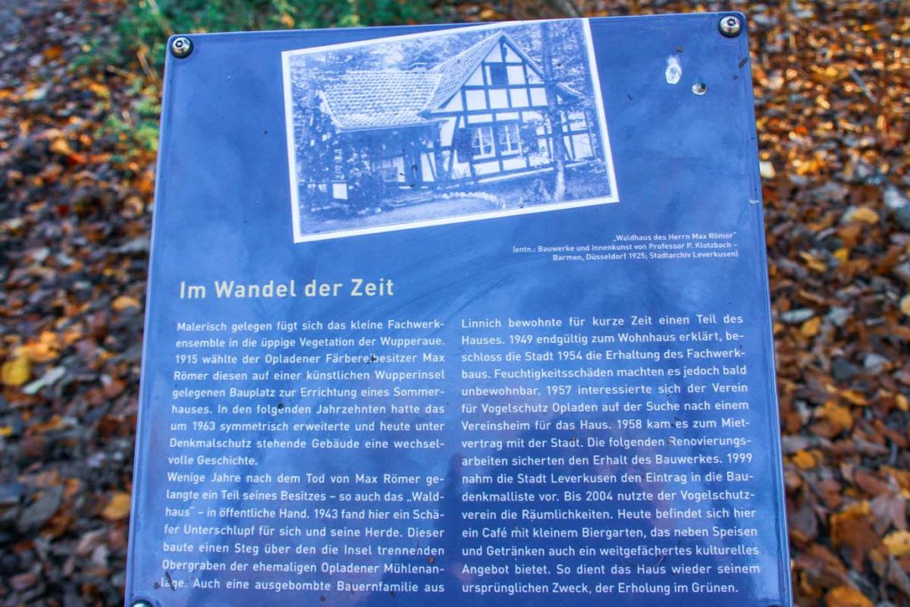 Infotafel zur Geschichte in Opladen