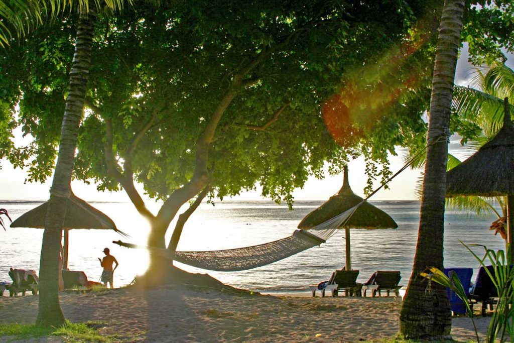 Abendstimmung am Strand Le Morne