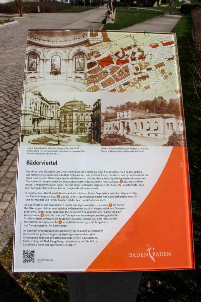 Erklärungsschild Bäderviertel
