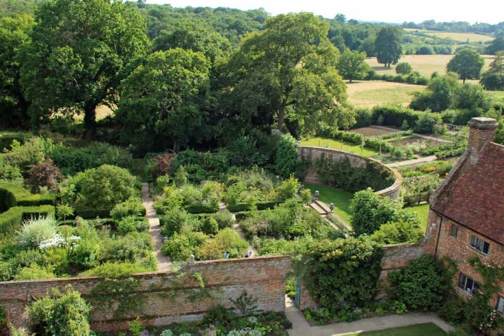 Garten von oben gesehen