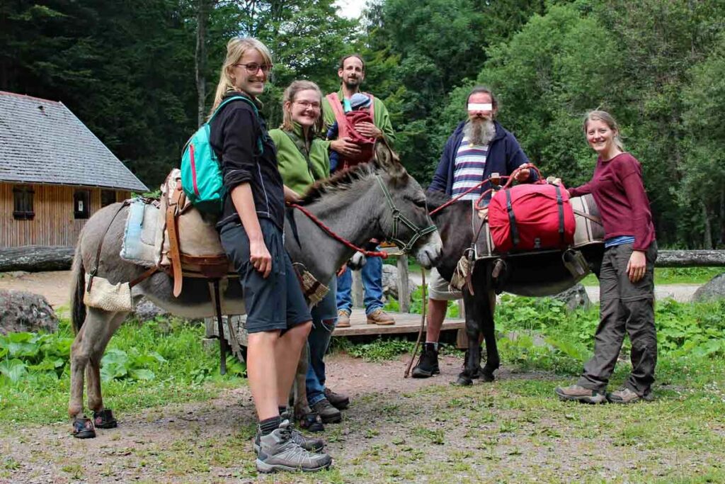 Gruppe Eselwanderung