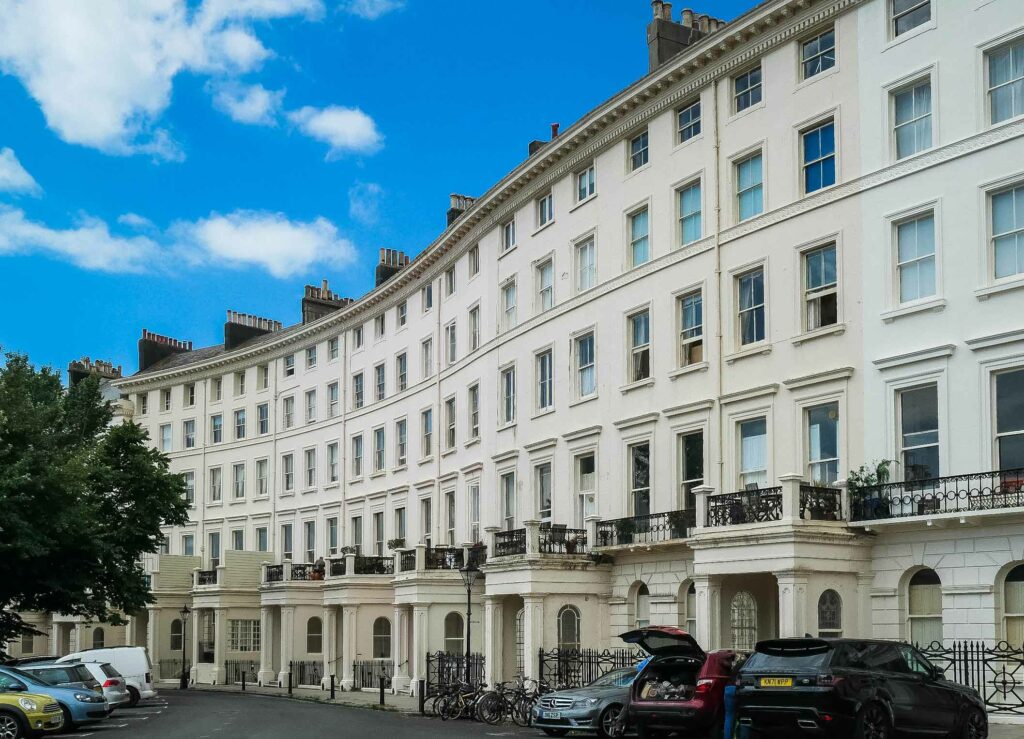 Brighton Palmeira terrace Hausfassaden