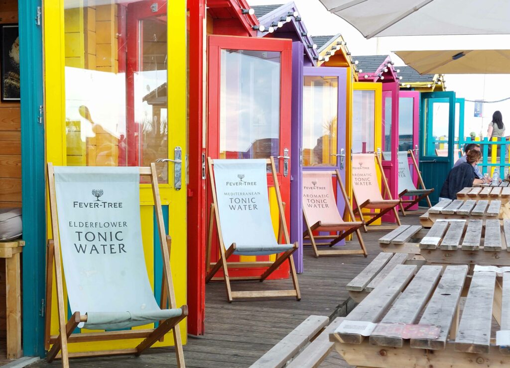 Bunte Strandbuden in Brighton