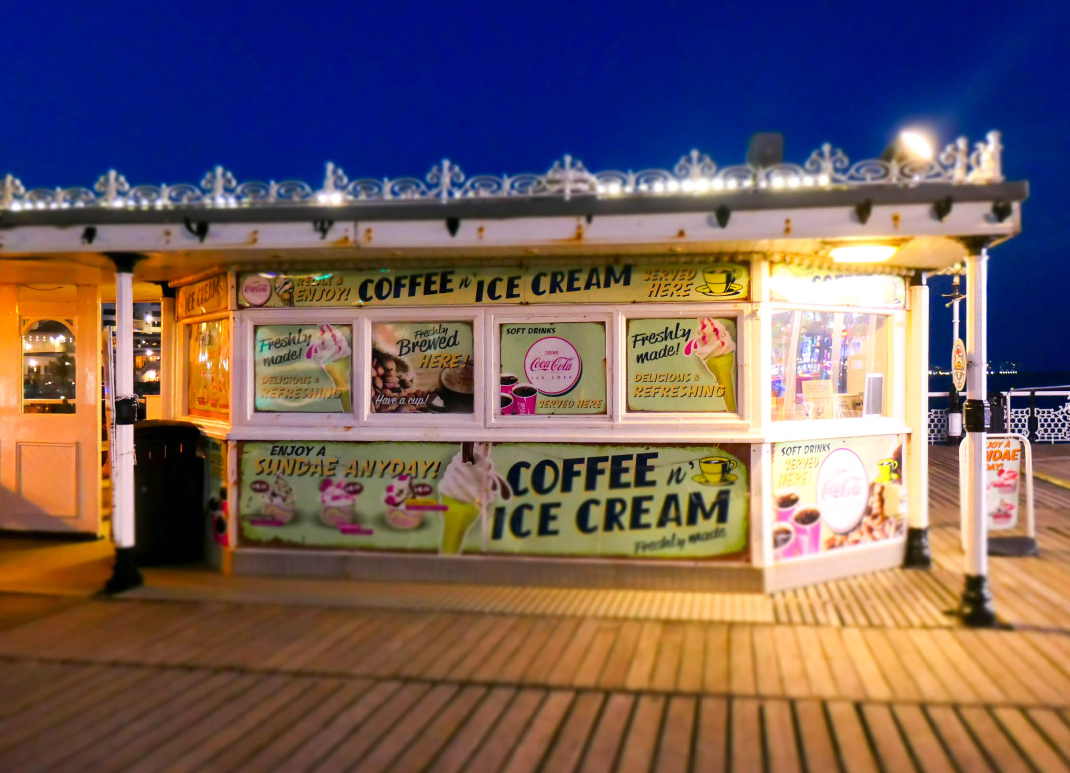 Brighton Pier Details by night