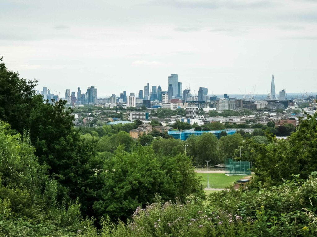 Blick vom Parliament Hill auf London