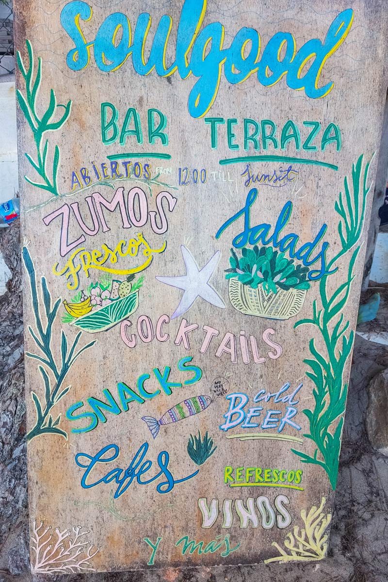 Schild der Strandbar Soulgood