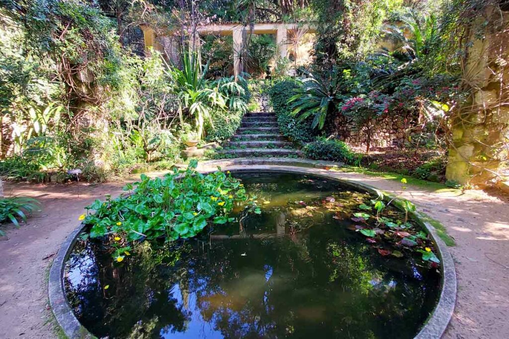 Garten Teich im gaten Serre de la Madone Menton