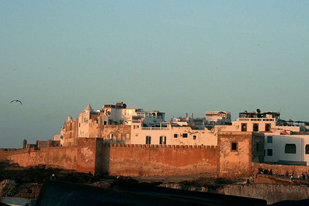 Blick auf Essaouira am Abend
