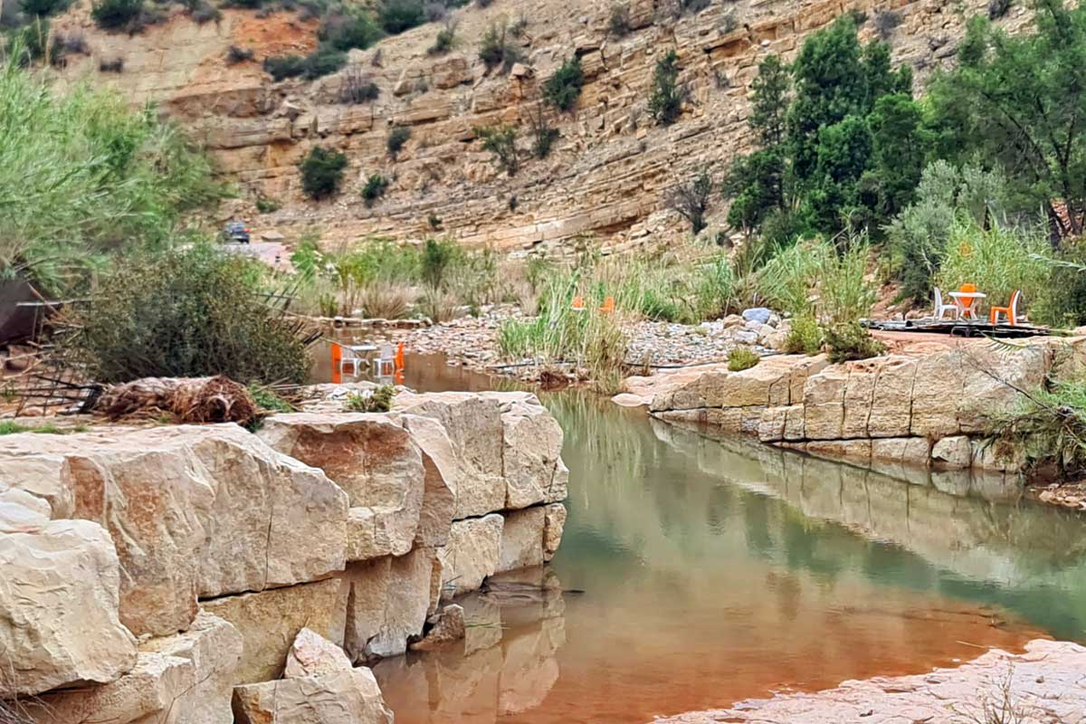 Teestube im Wasser im Paradise Valley