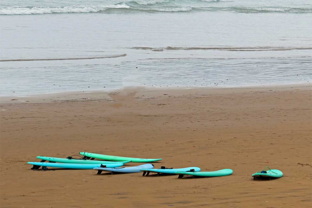 Surfbrette am Panorama Beach