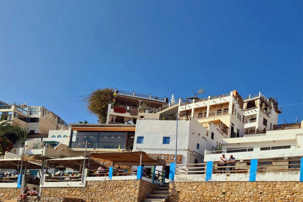 Promenade mit Restaurants Taghazout